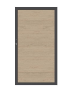 Houtcomposiet deur XL | Brede latten, 98 x 180 cm 2
