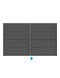 Dubbele tuinpoort aluminium Plus op maat, tot 360 cm | Otiva 2