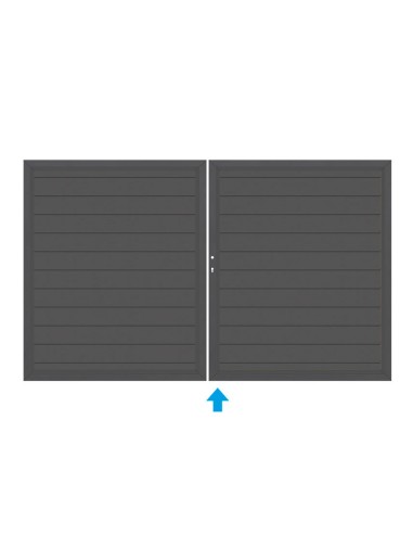 Portail de jardin double battant aluminium Plus sur mesure