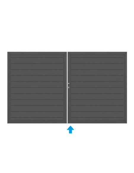 Portail de jardin double battant aluminium Plus sur mesure