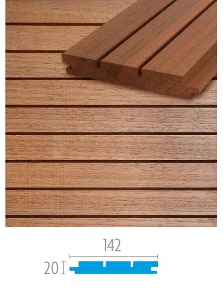 Bardage en Ayous Thermowood - Lignes