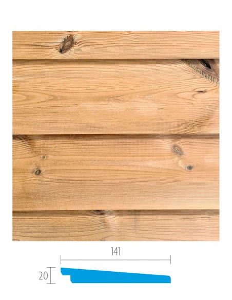 Thermowood gevelbekleding Zweeds rabat 20 × 141 mm