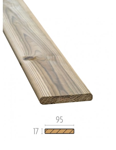 Terrasplanken van onder druk geïmpregneerd Vurenhout - om vast te schroeven - glad