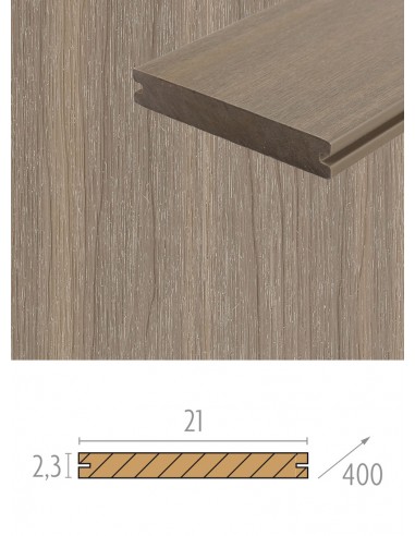 Composiet houten terrasplanken Multigrey Light - onzichtbare bevestiging