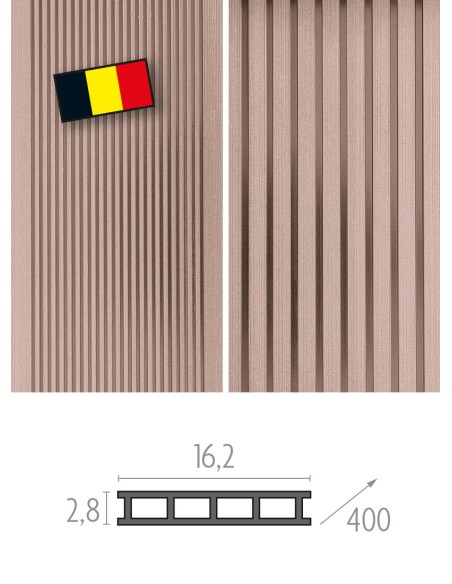 Planches de terrasse en bois composite Wezembeek - fixation invisible