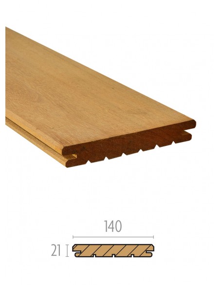 Planches de terrasse en bois exotique Garapa - fixation invisible B-Fix