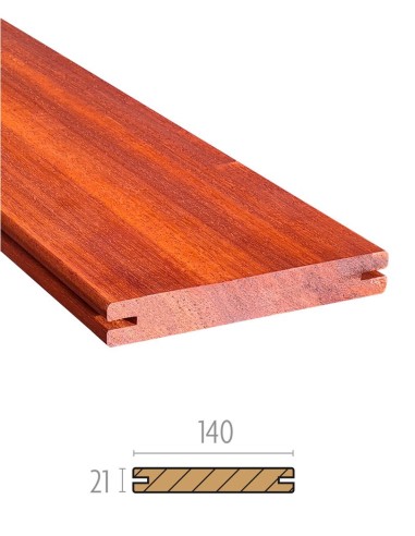 Planches de terrasse en bois exotique Padouk - fixation invisible Hardwood Clip