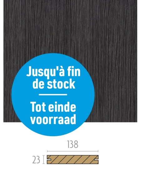 Zwarte terras in houtcomposiet - Vintage