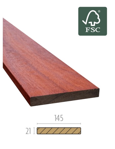 Planches de terrasse en Afrikulu Mukulungu - à visser - lisses