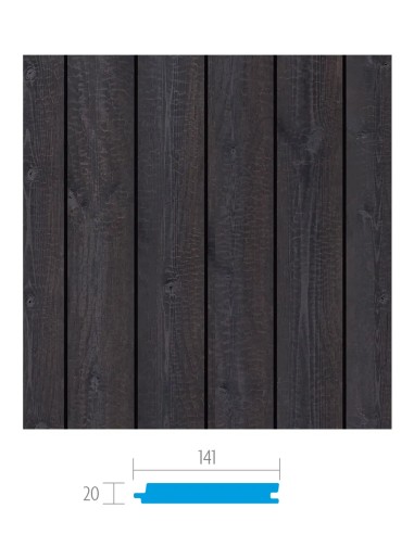 Bardage de façade bois brûlé