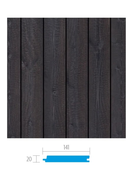 Bardage de façade bois brûlé