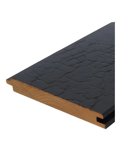 Bardage de façade bois brûlé