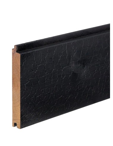 Bardage de façade bois brûlé