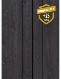 Bardage de façade bois brûlé