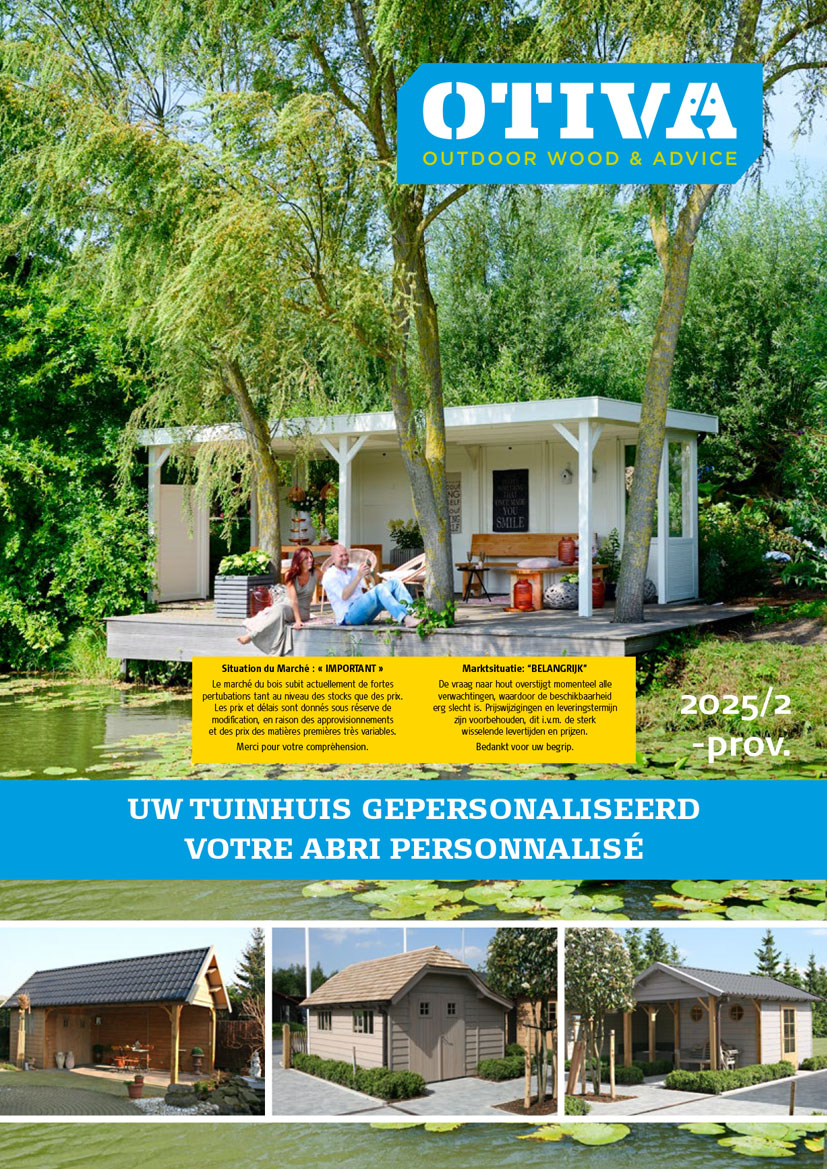 Omslag van de OTIVA-catalogus van Tuinhuisjes
