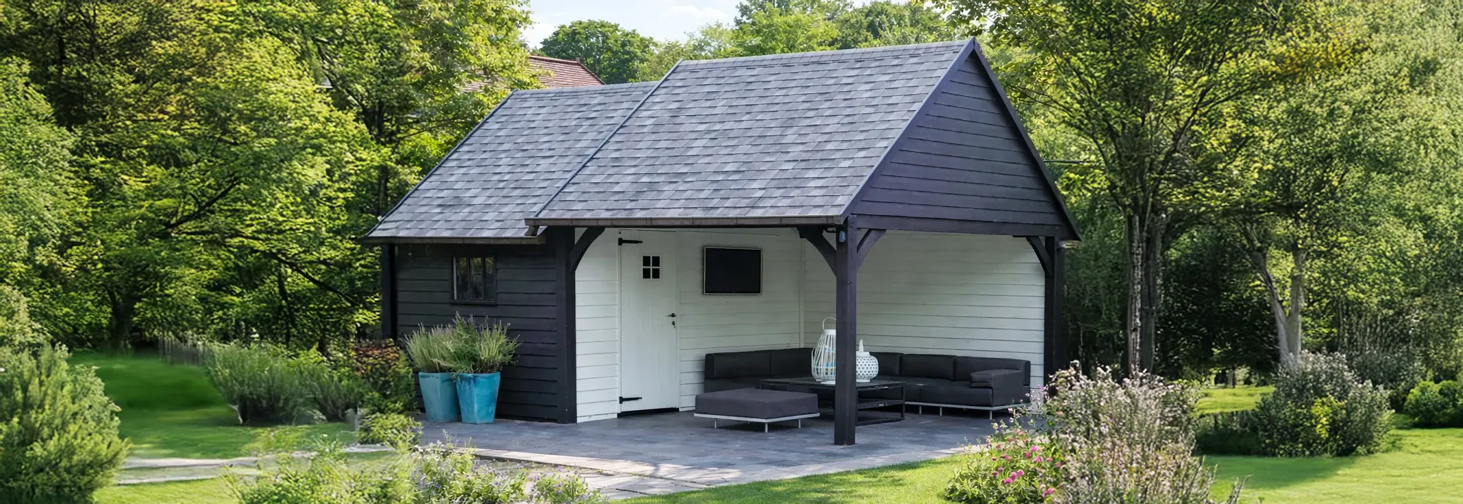 Abri de jardin Cottage avec salon été