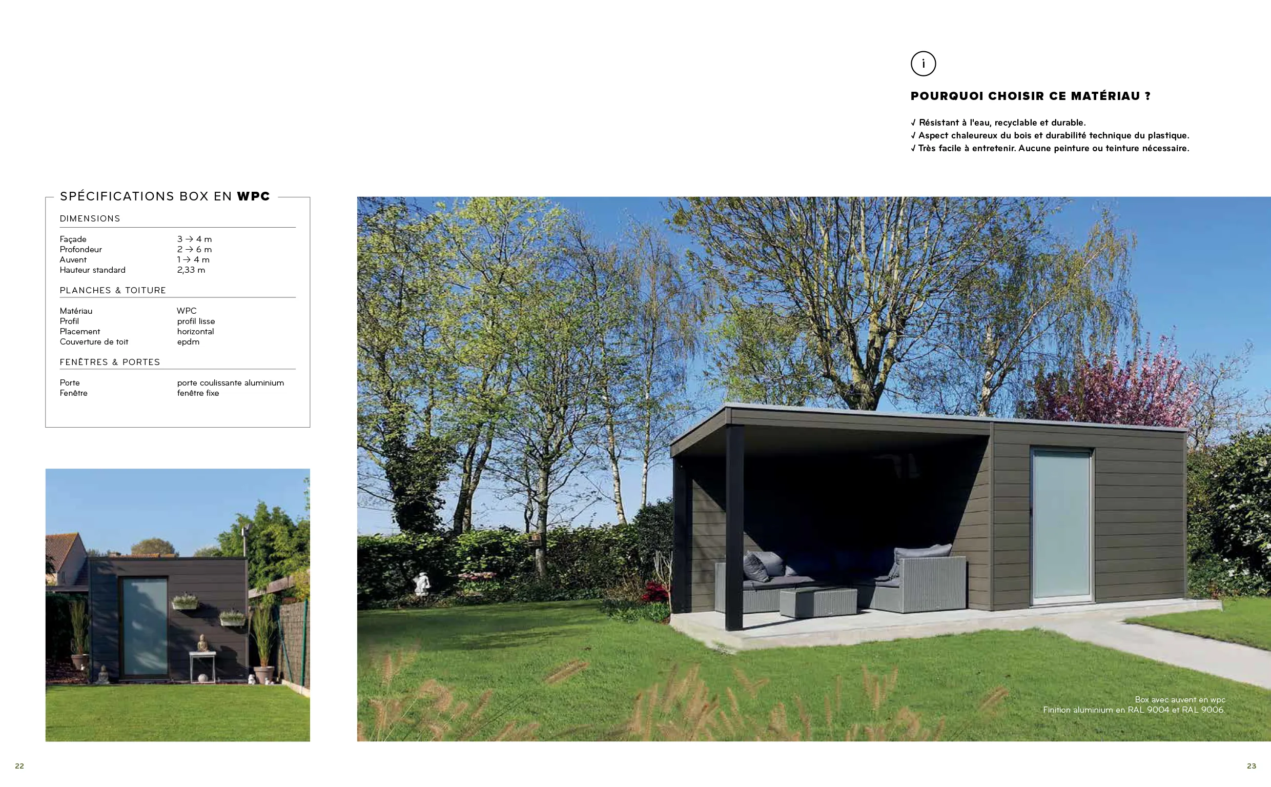 Abri de jardin en bois composite