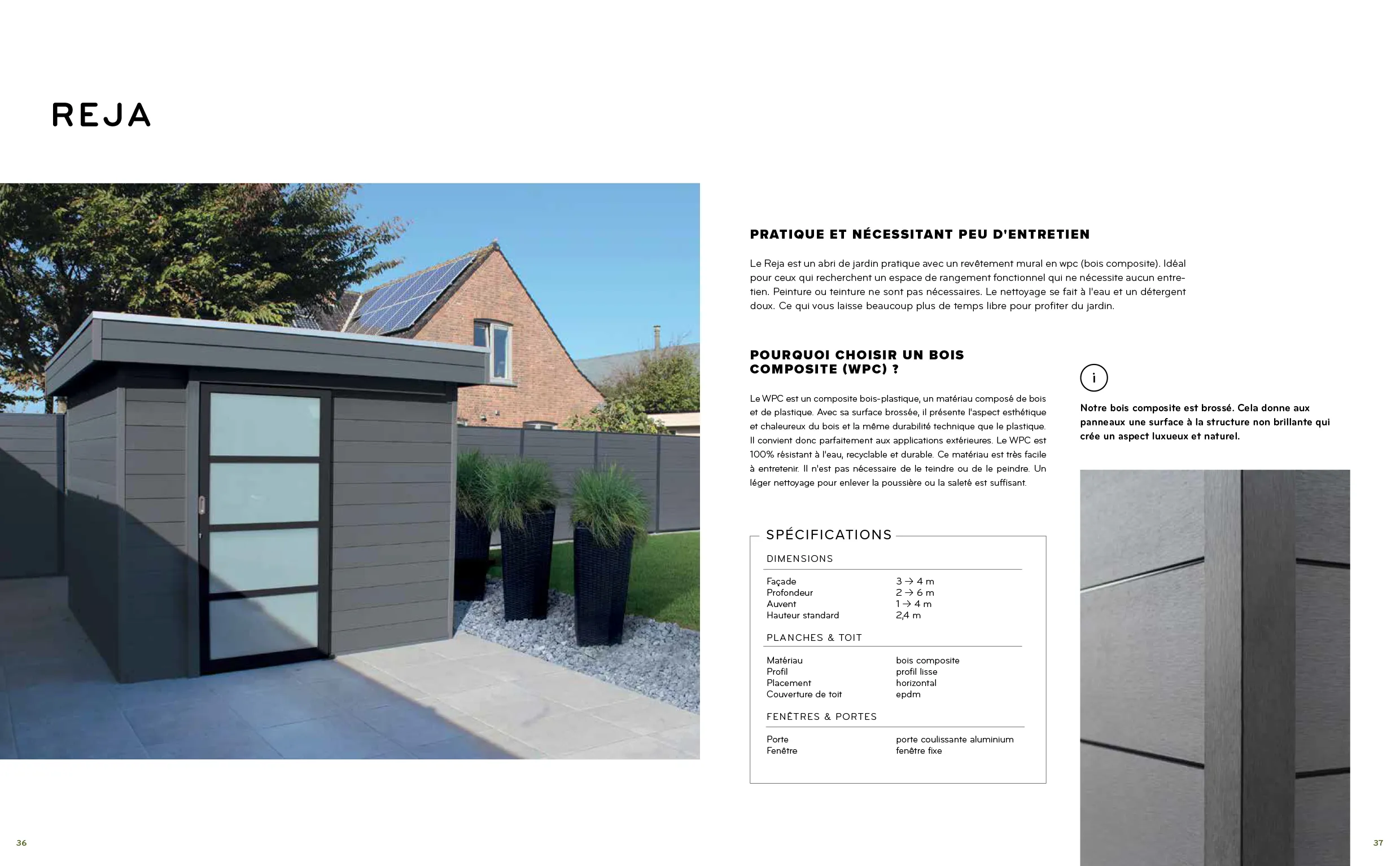 Petit abri de jardin en bois composite