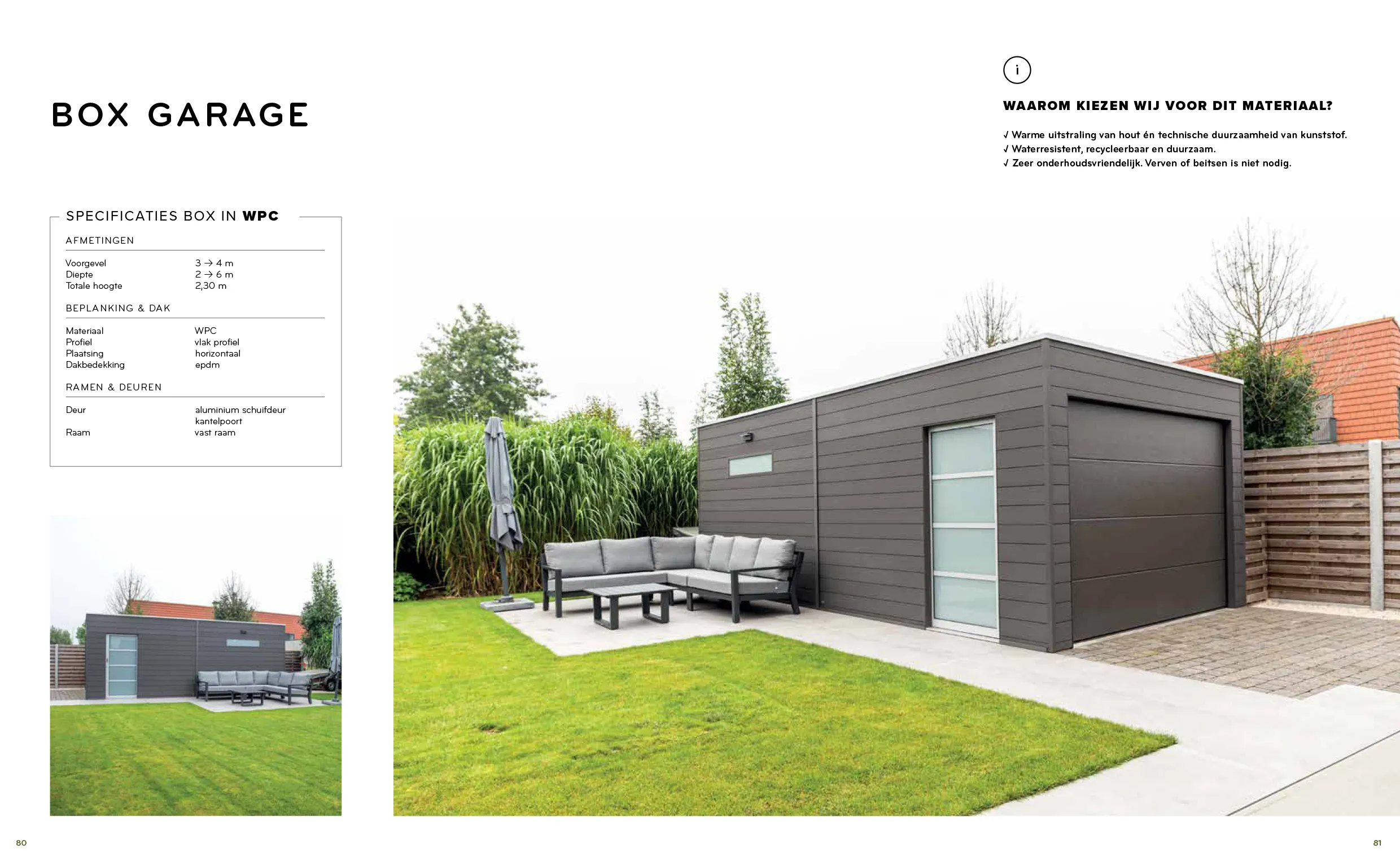 Composiet houten tuinhuisjes