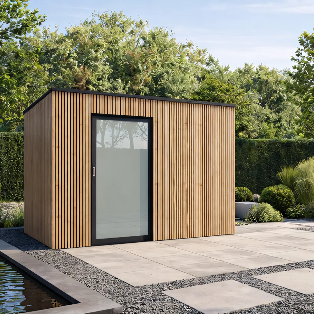 Abri de jardin standard avec porte Tokyo coulissante