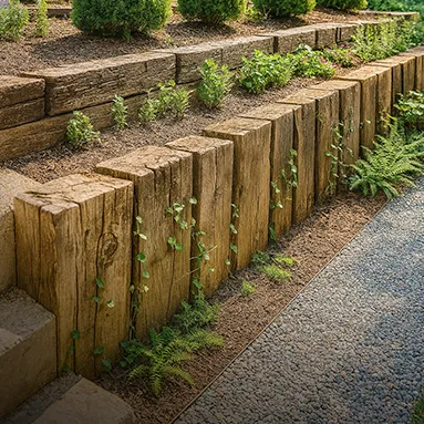 Retenue de terre et murs de sout&egrave;nement