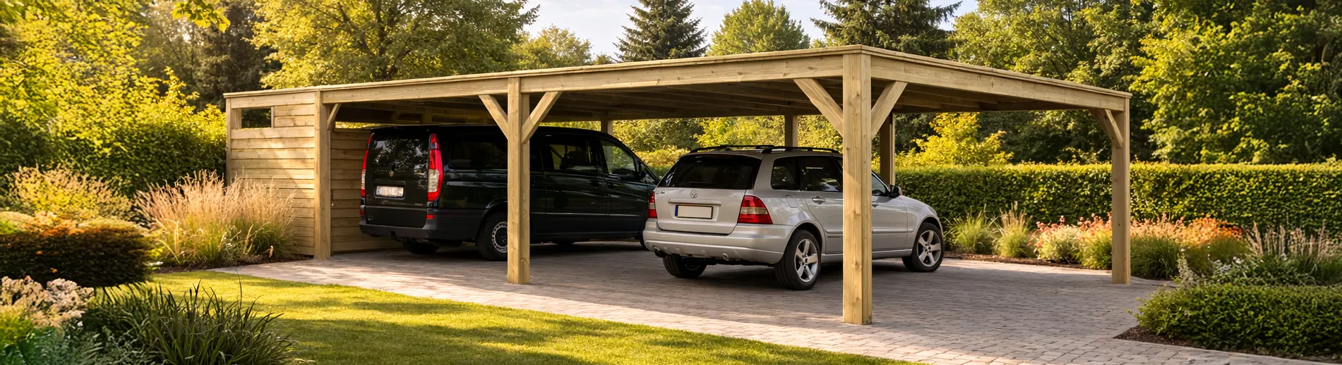 Carport pour 2 voitures sur mesure