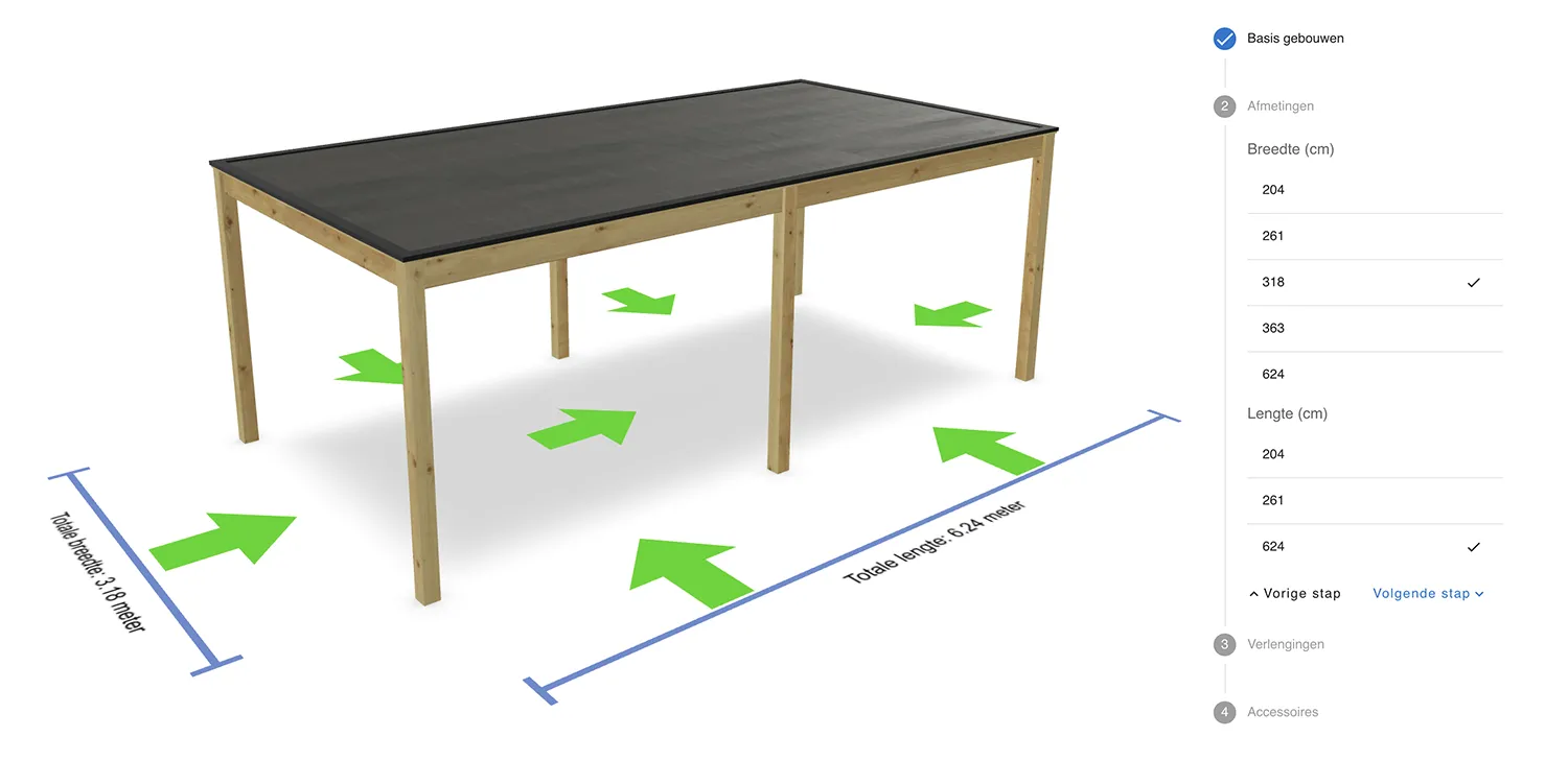 link 3D configurator voor carports