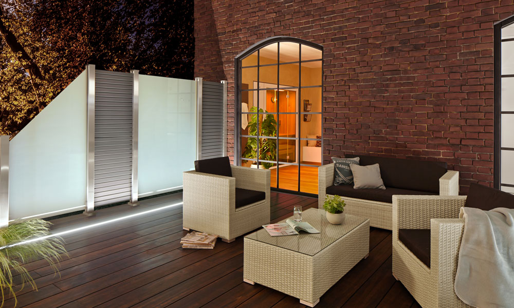 palissade lattes obliques en aluminium anthracite