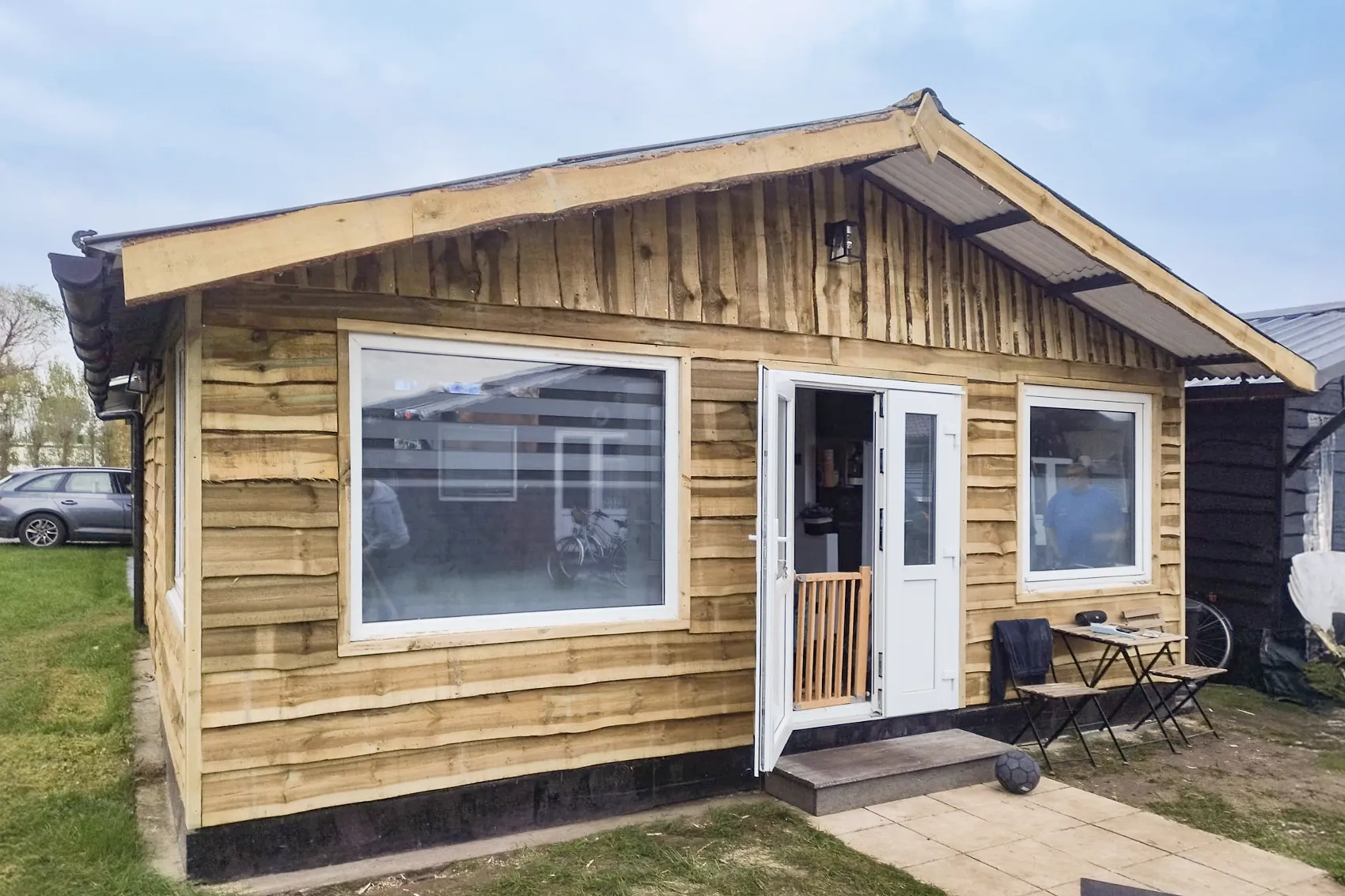 Façade de chalet en bardage canadien