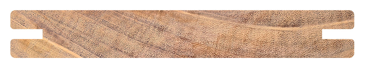 D&eacute;tail du fil contrefil d'une planche de terrasse Afromosia