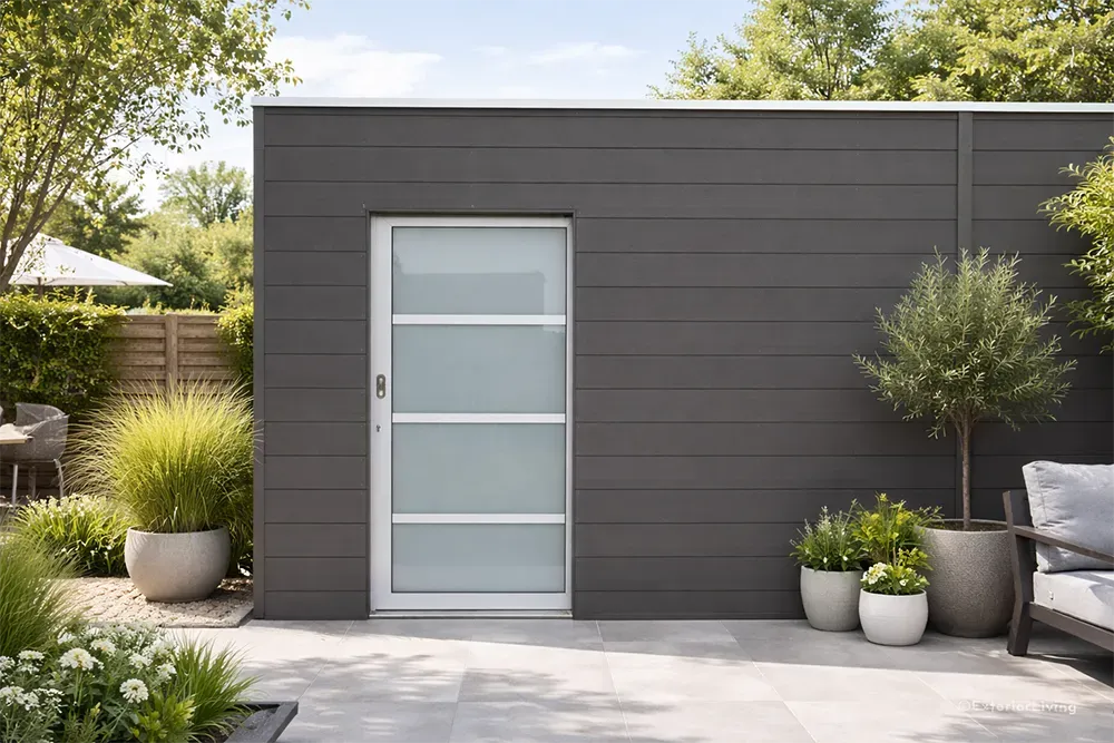 Tuinhuis van composiet hout met schuifdeur "Tokyo"